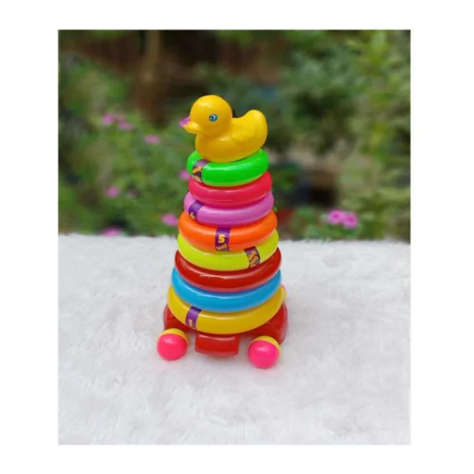 Rings Tower Baby, Colorful Rainbow Tower, Children Stacking Ring, Ring Stacking Pyramid Toy 5