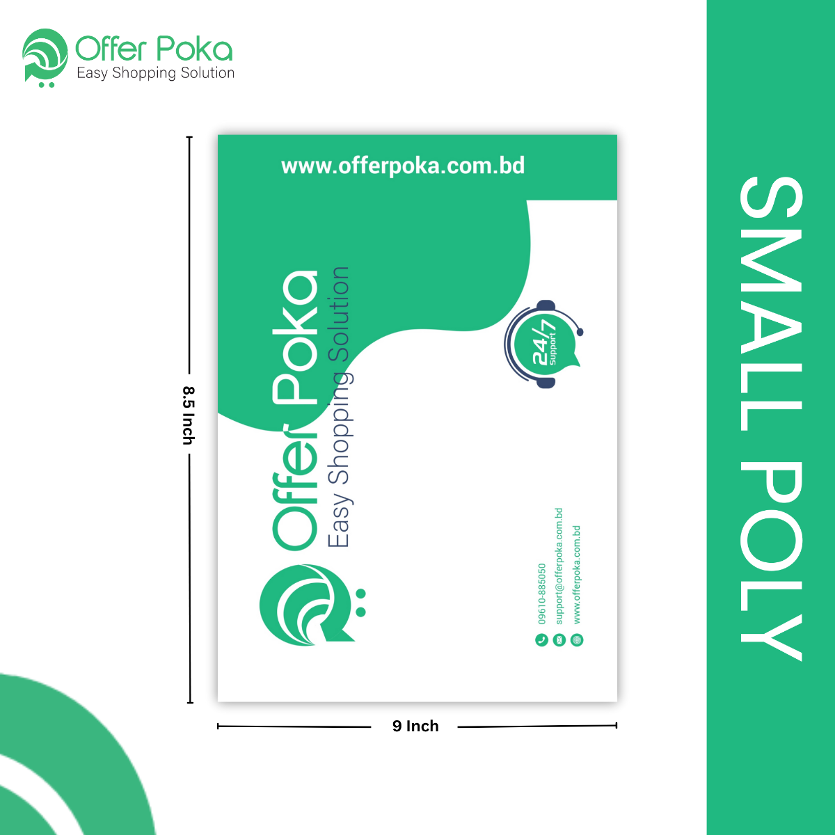 Offer Poka Premium Small Poly Packaging Bag – (9 x 8.5) inches 4