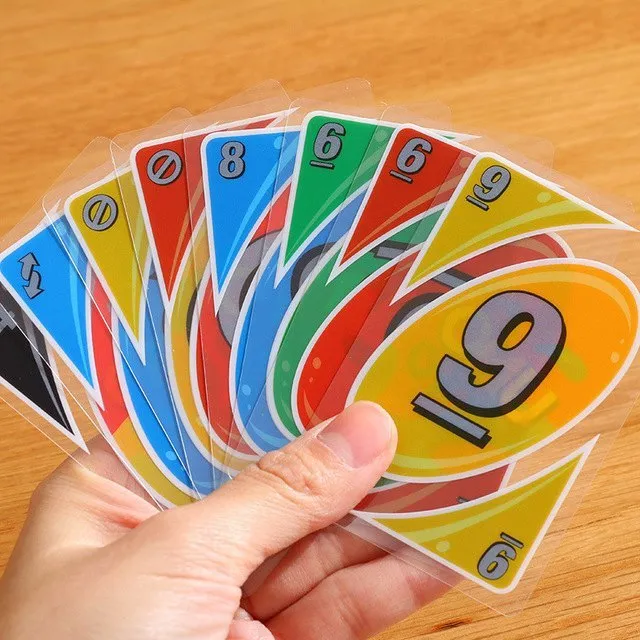 Uno H20 Plastic Cards Waterproof Transparent Big Size - Family & Friends Card Playing Game 3