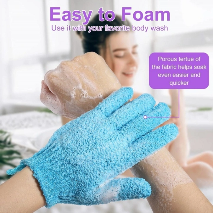 Bath Glove Cleaning Body Massage Sponge Wash Skin Moisturizing SPA Five Fingers Shower Scrub Gloves Foam 2