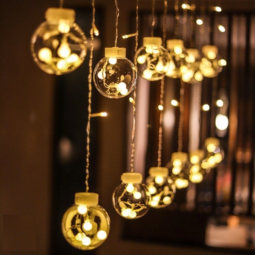 Wish Ball LED Fairy Light for Curtains- 16 feet, 12 Wish Ball - Fairy Lights 3