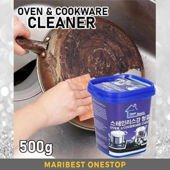 Powerful Stainless Steel Cookware Cleaning Paste Household Kitchen Cleaner Washing Pot Bottom Scale Strong Detergent Cream 2
