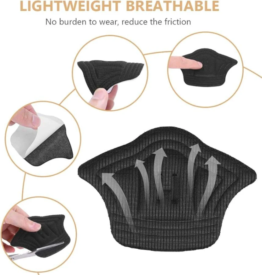 Heel Protector Pads, Heel Grips Liner, Heel Cushion for Loose Shoes, heel protector pad, heel pad, Shoe pad 5