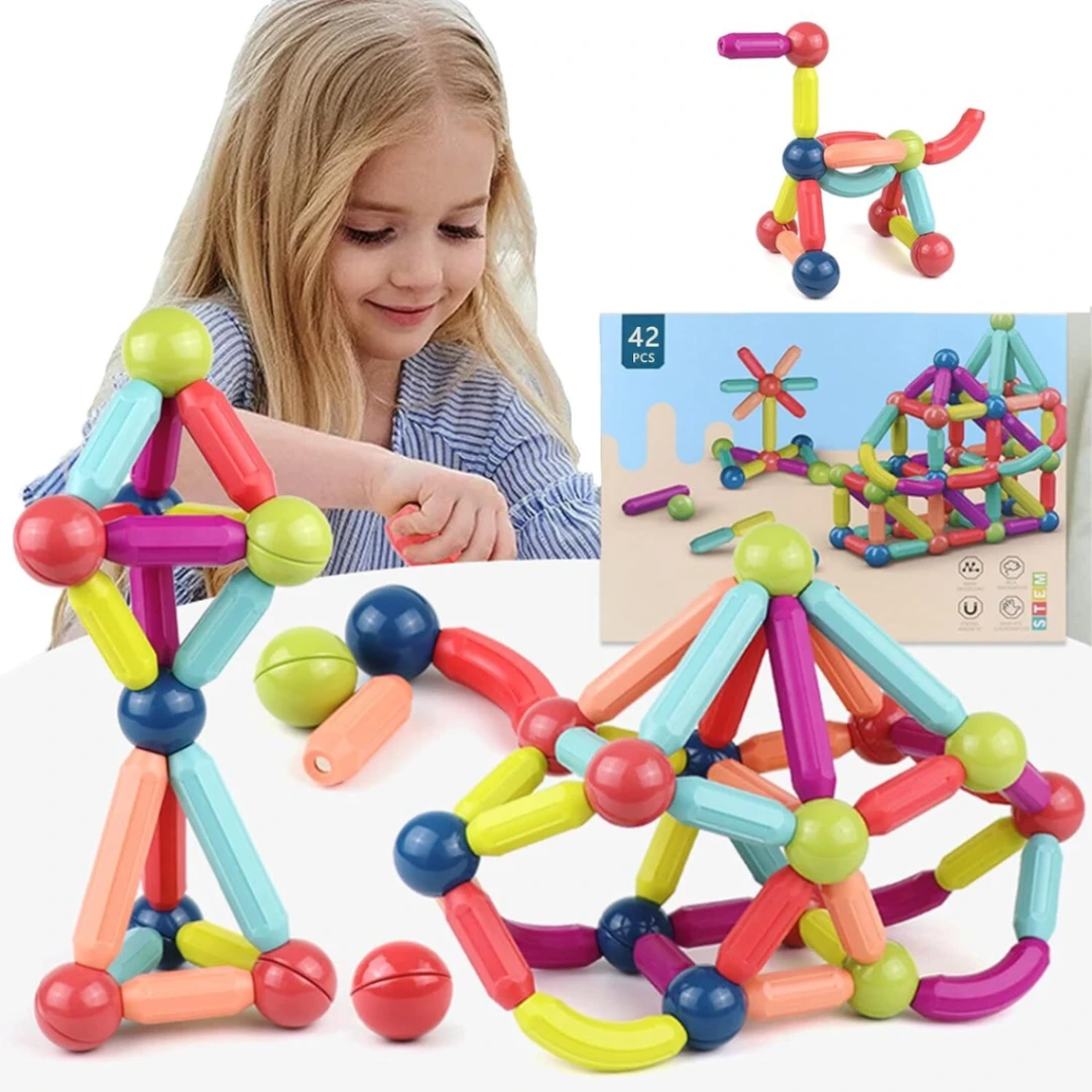 Magnetic Building Blocks – Educational Construction Toy Set for Kids 2