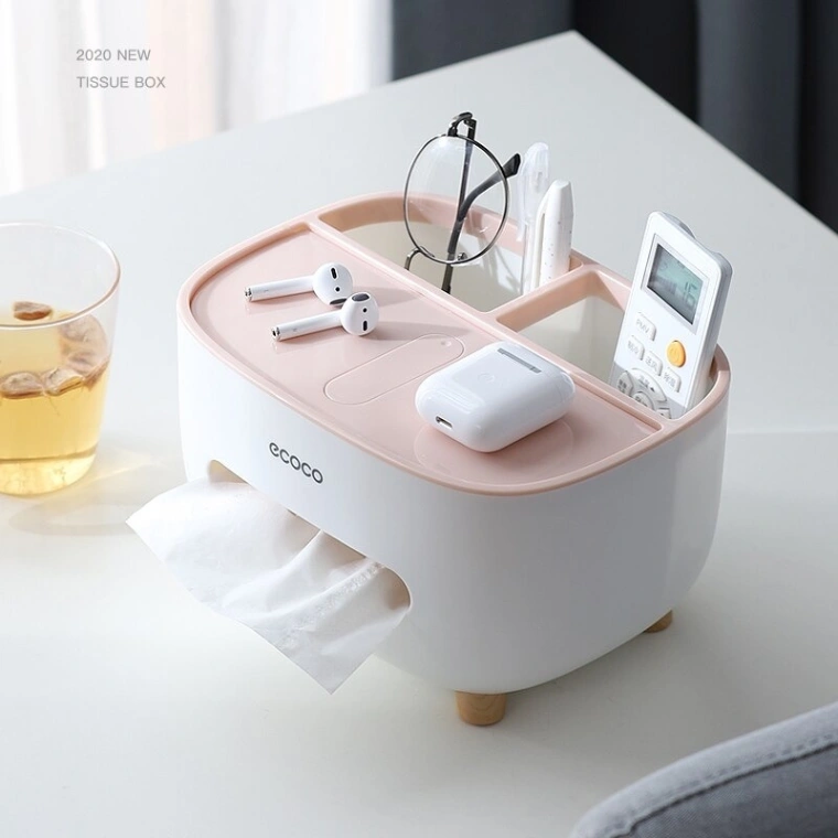 Ecoco Tissue Box, PVC Tissue Box, Multifunctional Box, Pen Holder, Remote Control, Tissue Holder, Storage Box, Cosmetic Tissue Box 2