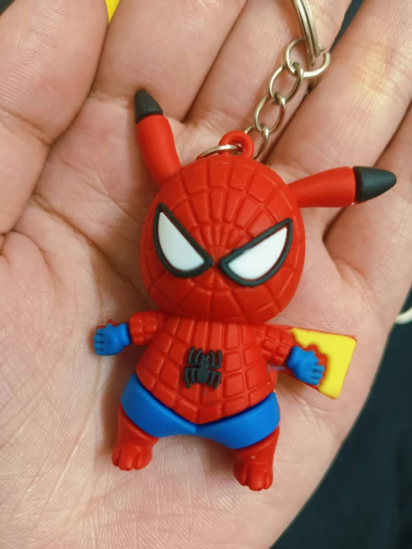 Cute Pokémon Keychains Pikachu superhero keychains for keys, bags 3