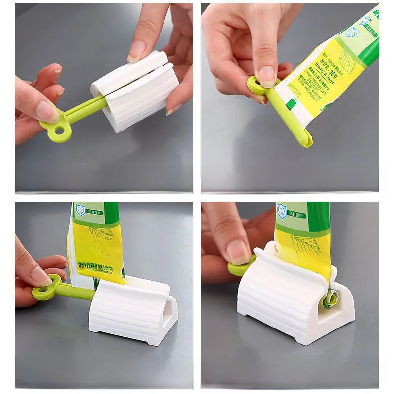 Toothpaste Roller Dispenser Squeezer Hair Color Dye Tube Wringer Bathroom Tool 7