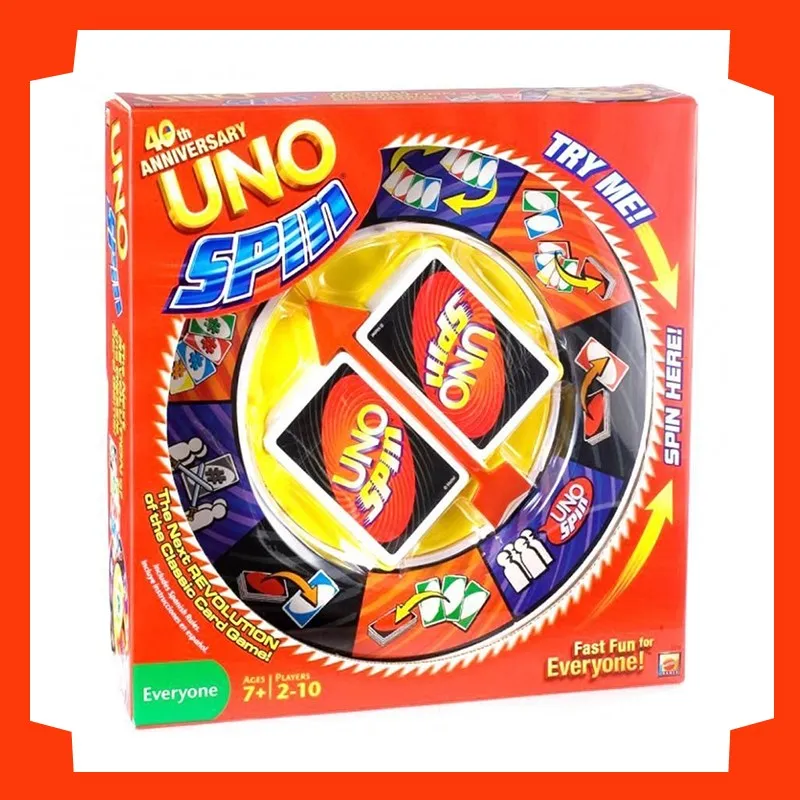 UNO Spin Card Board Game For Family Party Game Ages 6+ Boy child Girl Toy Gift 2