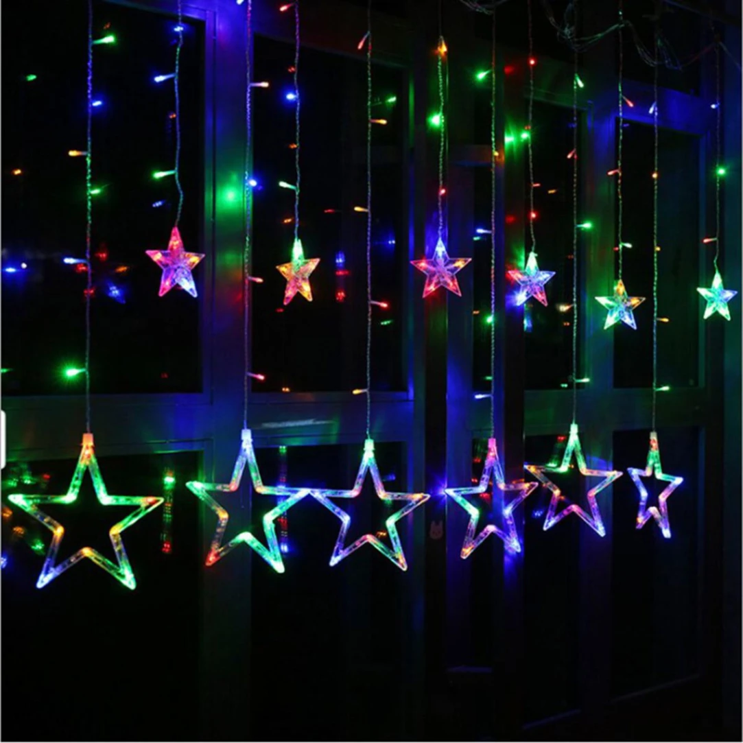 Big Star Shape Multi color Fairy String Light for Curtains- 16 feet, 6 Big Star, 6 Small Star 3