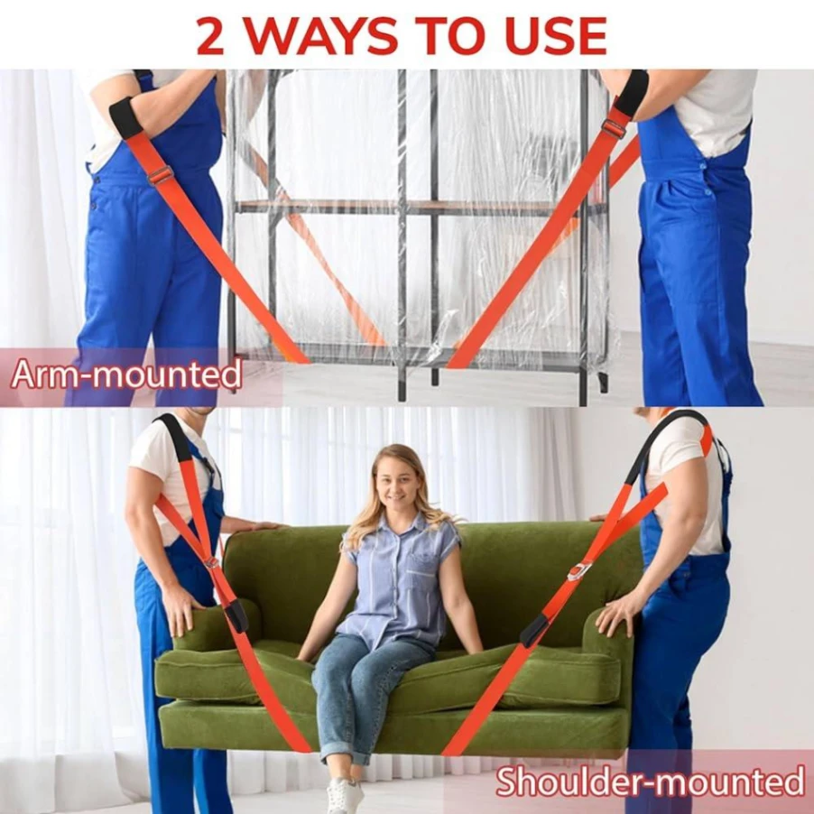 Furniture Moving Straps, Multifunctional High Density Moving Belts, for Carrying Furniture, Appliances, Bulky Objects, etc. 3