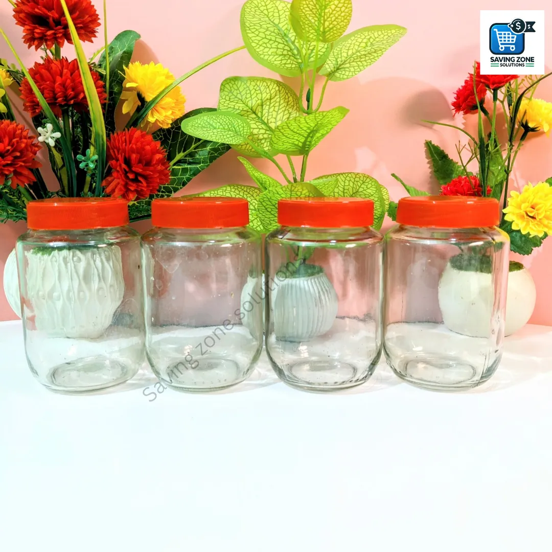 Elegant 500 ml Glass Jar Glass Jar for Kitchen Glass Jar Container Premium Storage Preservation Jar Food Storage Glassware 6