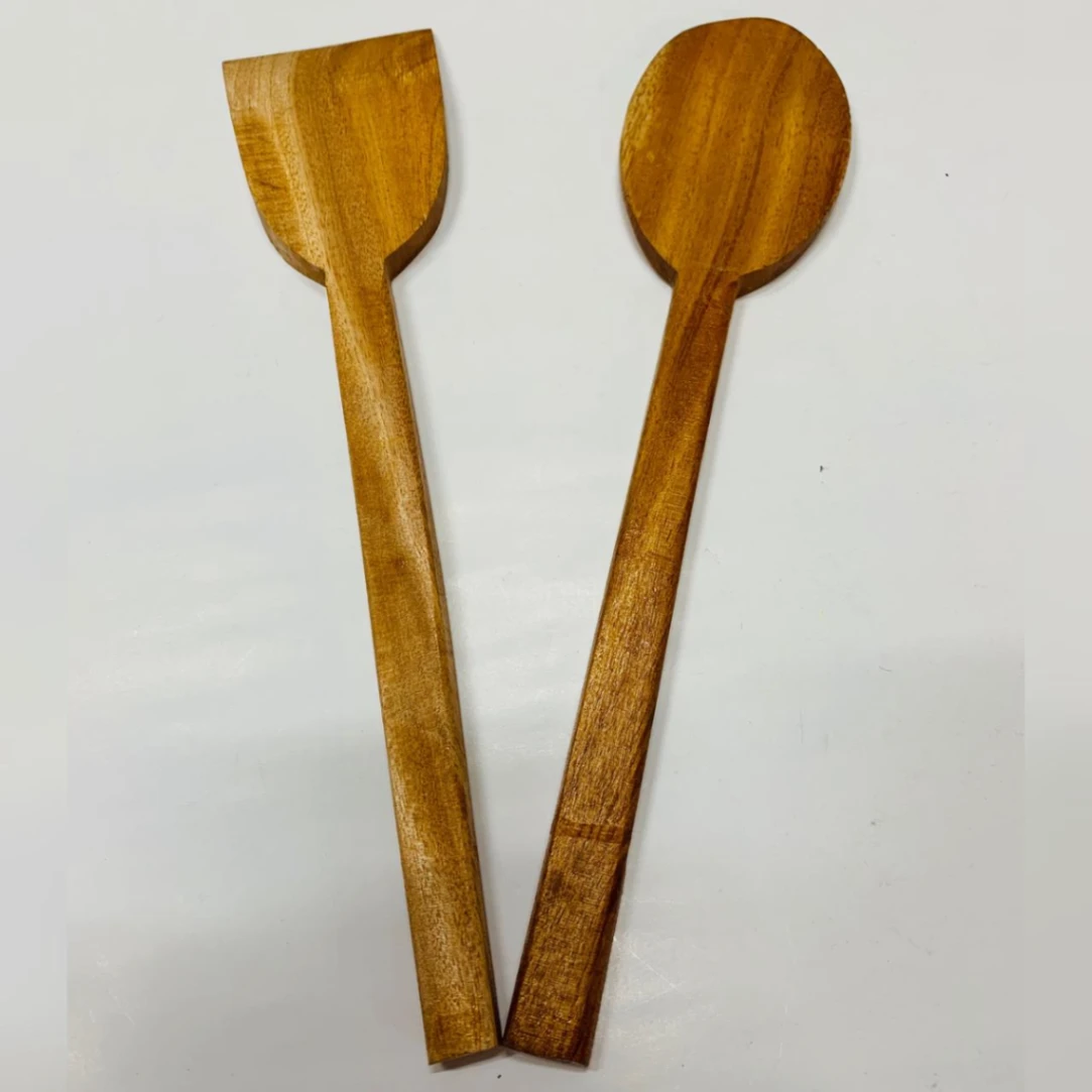 2 pcs Exclusive Handcrafted Wooden Kitchen Set - Perfect for Every Chef 2