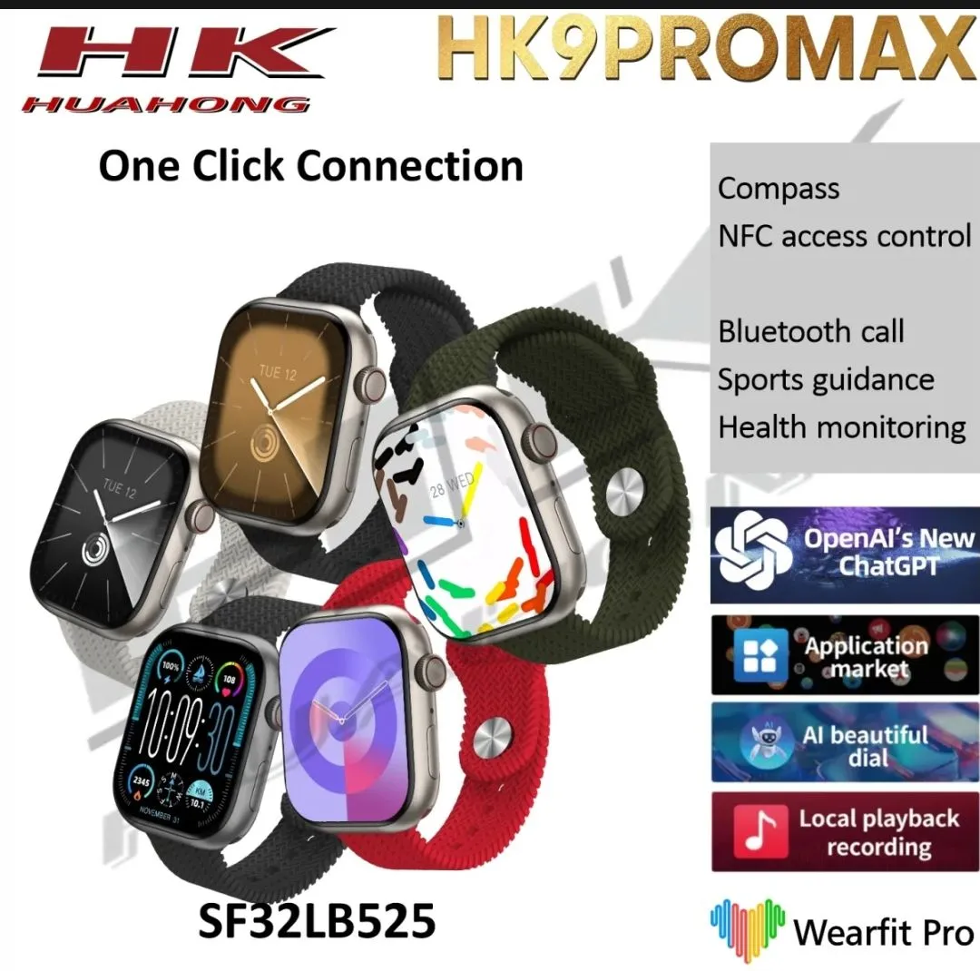 HK 10 Pro Max HK9 Pro Max with Chat GPT 2 02inch FTF Screen Men Smart Watch NFC Compass Series 9 Bluetooth Call Watch 3