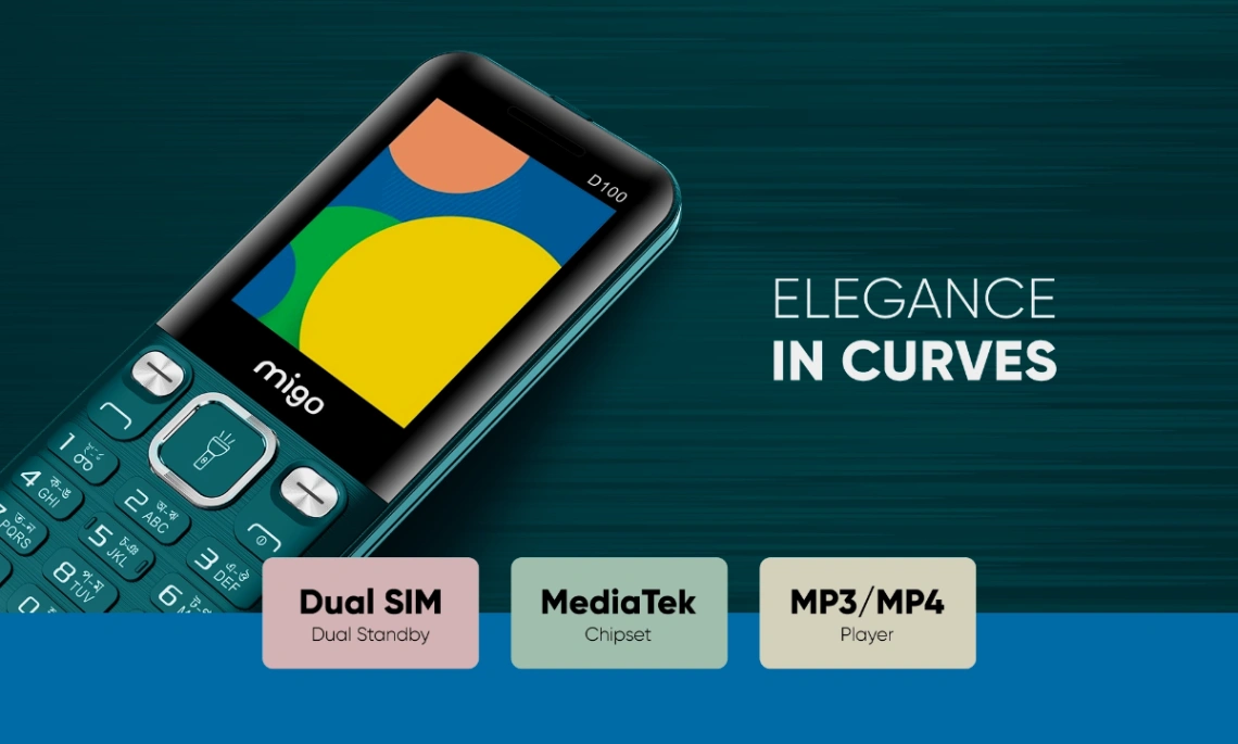 Migo D100 Curvy Feature Phone 4