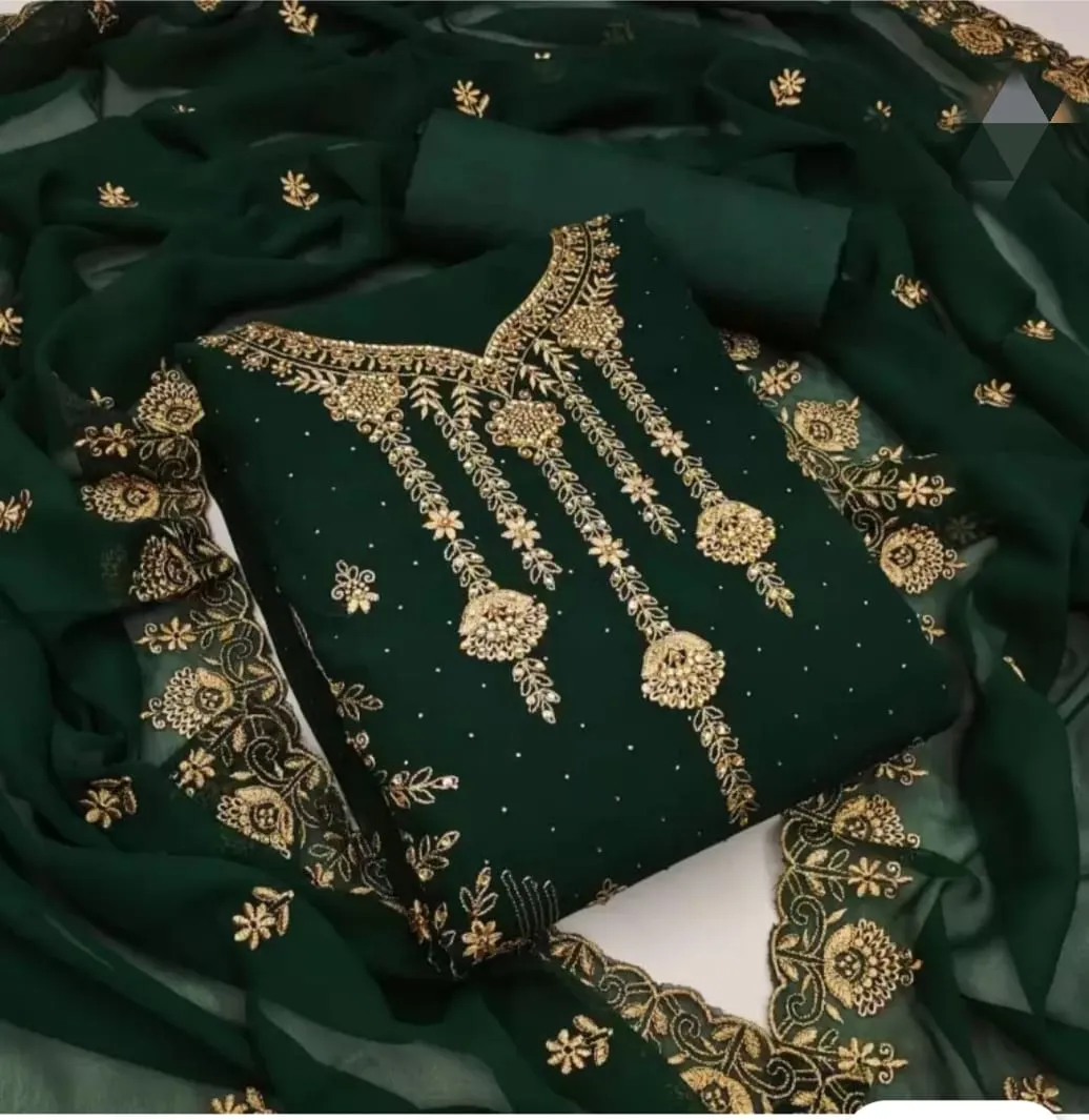 Embroidery Georgette Three Piece 5