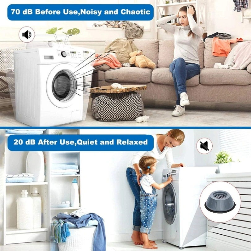 4Pcs Washing Machine Anti Shock Pad, Anti Vibration Pads for Washing Machine 4