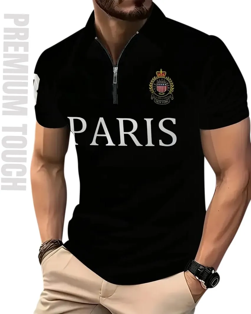 Image of Primium zipper polo t-shirt for Men