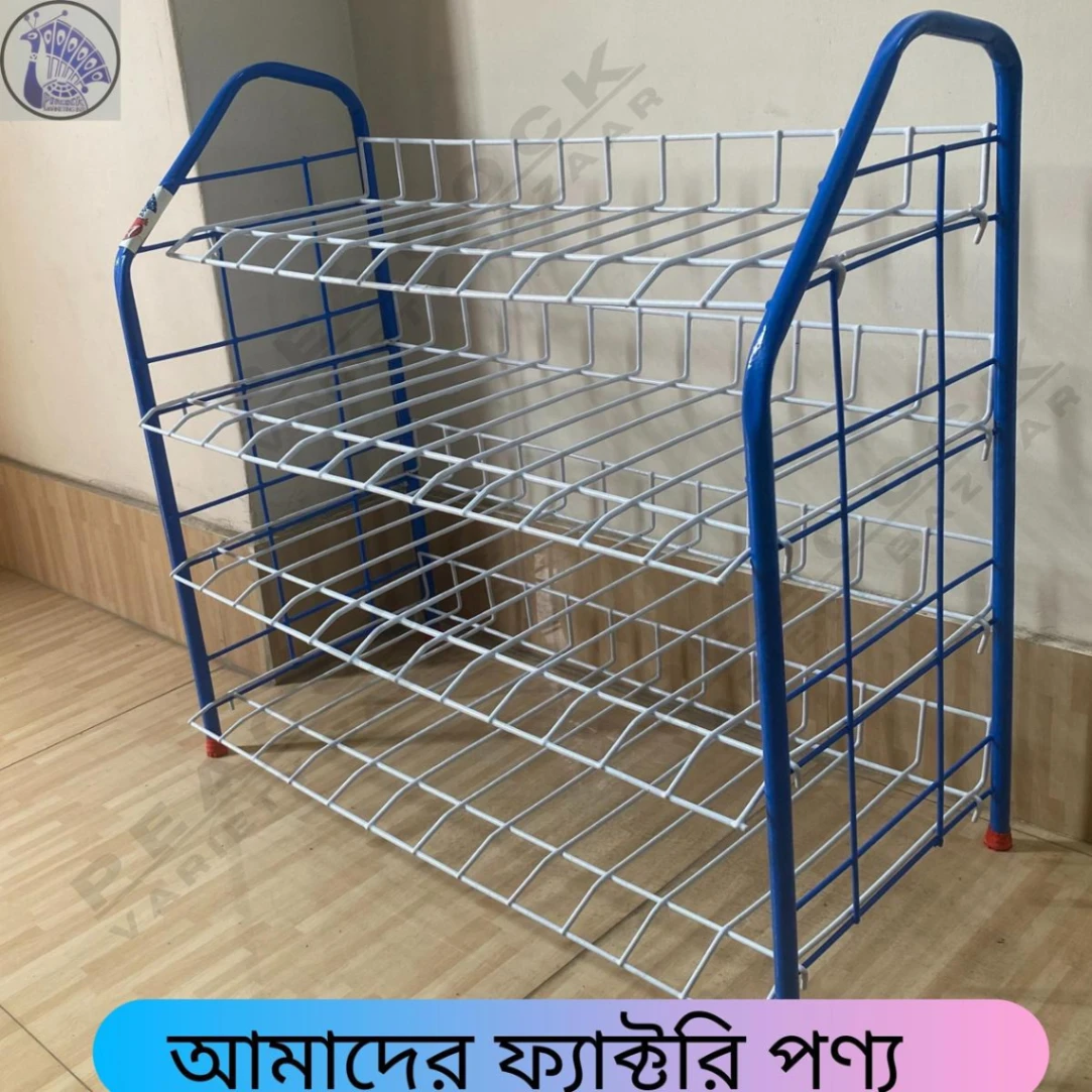 4 Layer Shoe Rack Powder Coated Metal 2