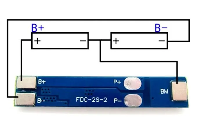 2S 3A 8.4V 2 Cell Pack Li-ion 18650 Lithium Lipo Battery BMS Board PCB Overcharge Overcurrent Short Circuit Protection 3
