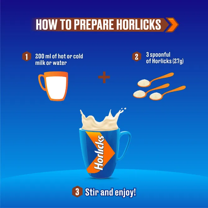 Horlicks Chocolate Flavour Jar 500g (Powder Drink) 4