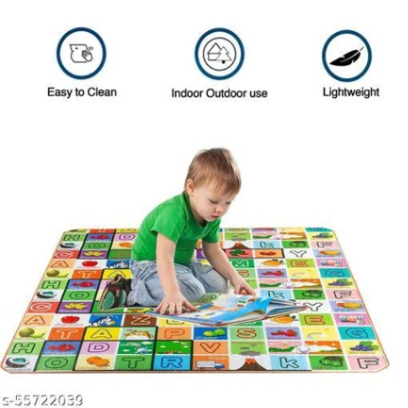 Baby Alphabet Play Mat Double Sided Print, Water Proof Baby Learning Floor Mat, 7