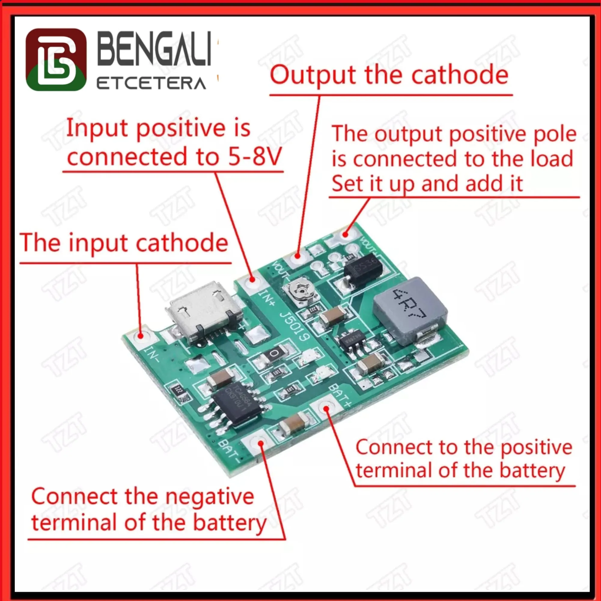 J5019 HW-357 Boost Module DC-DC Step Up Converter - Boosts Voltage for Tp4056 Battery Charger Efficient Voltage Boosting 3