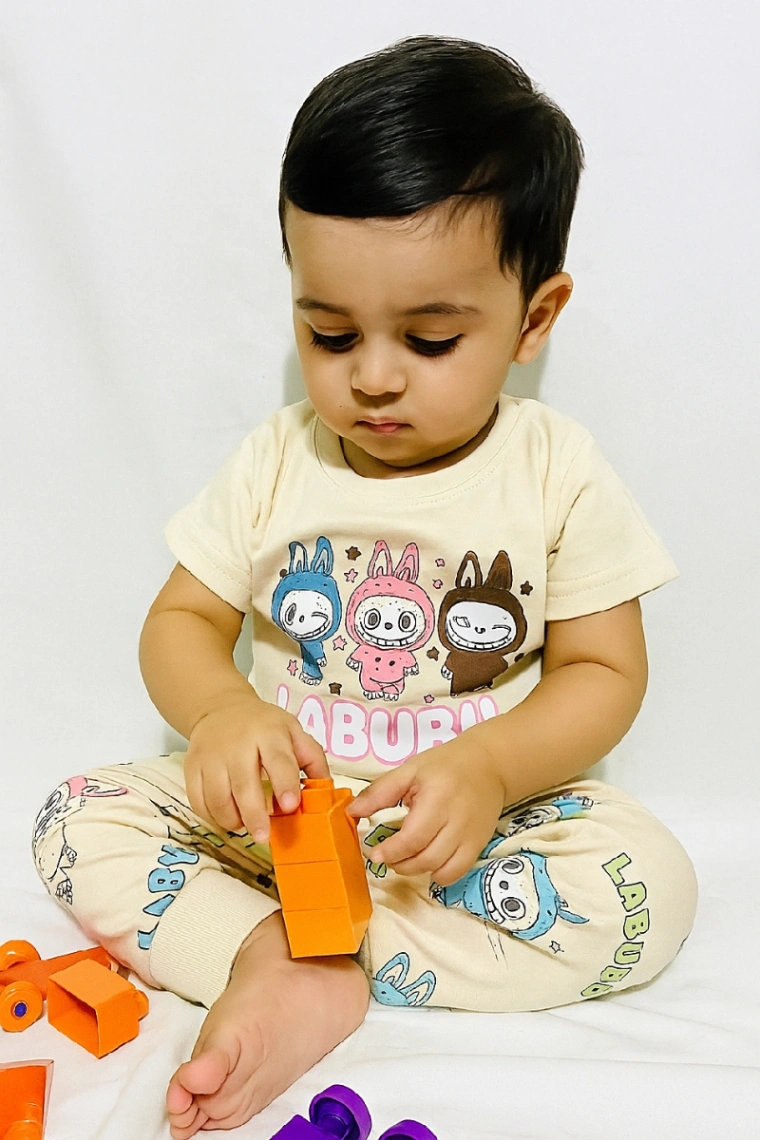 Labubu prints baby set, genji set for baby boy&#x2F;girl 3