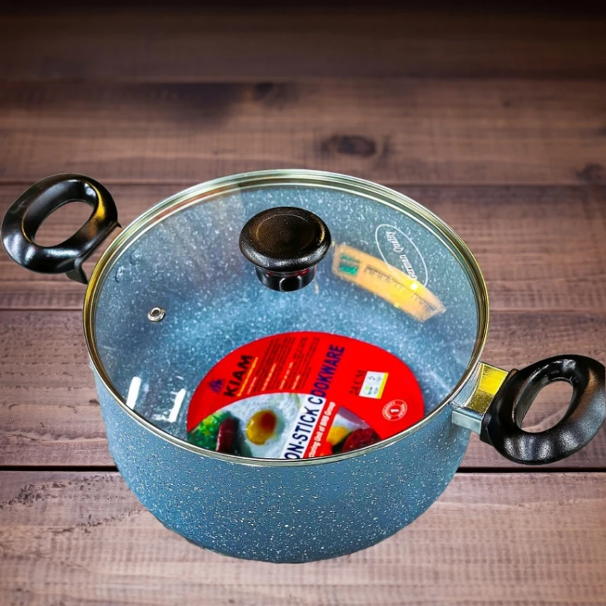 Kiam Non-Stick Casserole 28cm With Glass Lid 7