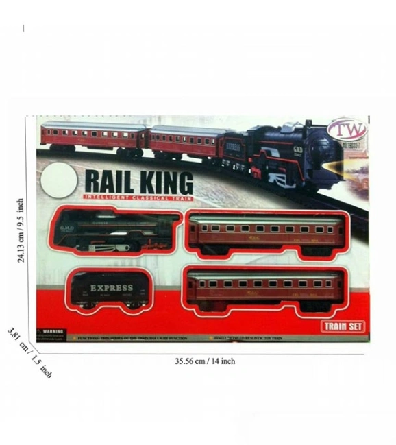 Rail King Classic Electric Train Set with Realistic Track &amp; Interactive Accessories – Premium Kids Train Toy Collection 4