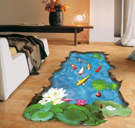 Cartoon 3D Wall Stickers Home Living Room Floor Stickers Children&#x27;s Bathroom Waterproof Decorative Wallpaper 7