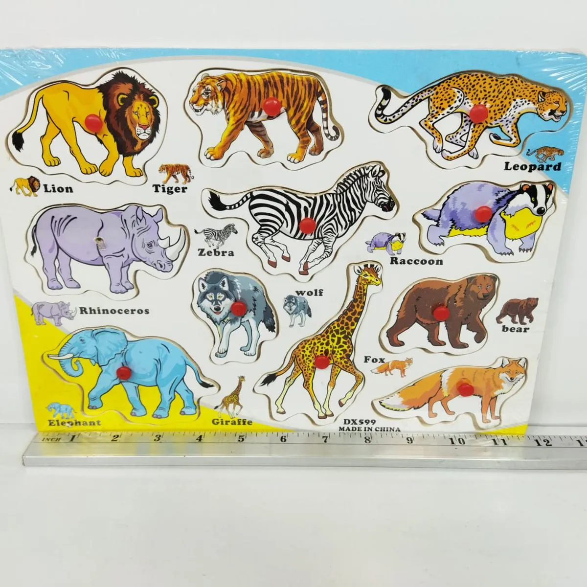 Wooden Animal Puzzle Set – Montessori Educational Toy for Toddlers 3