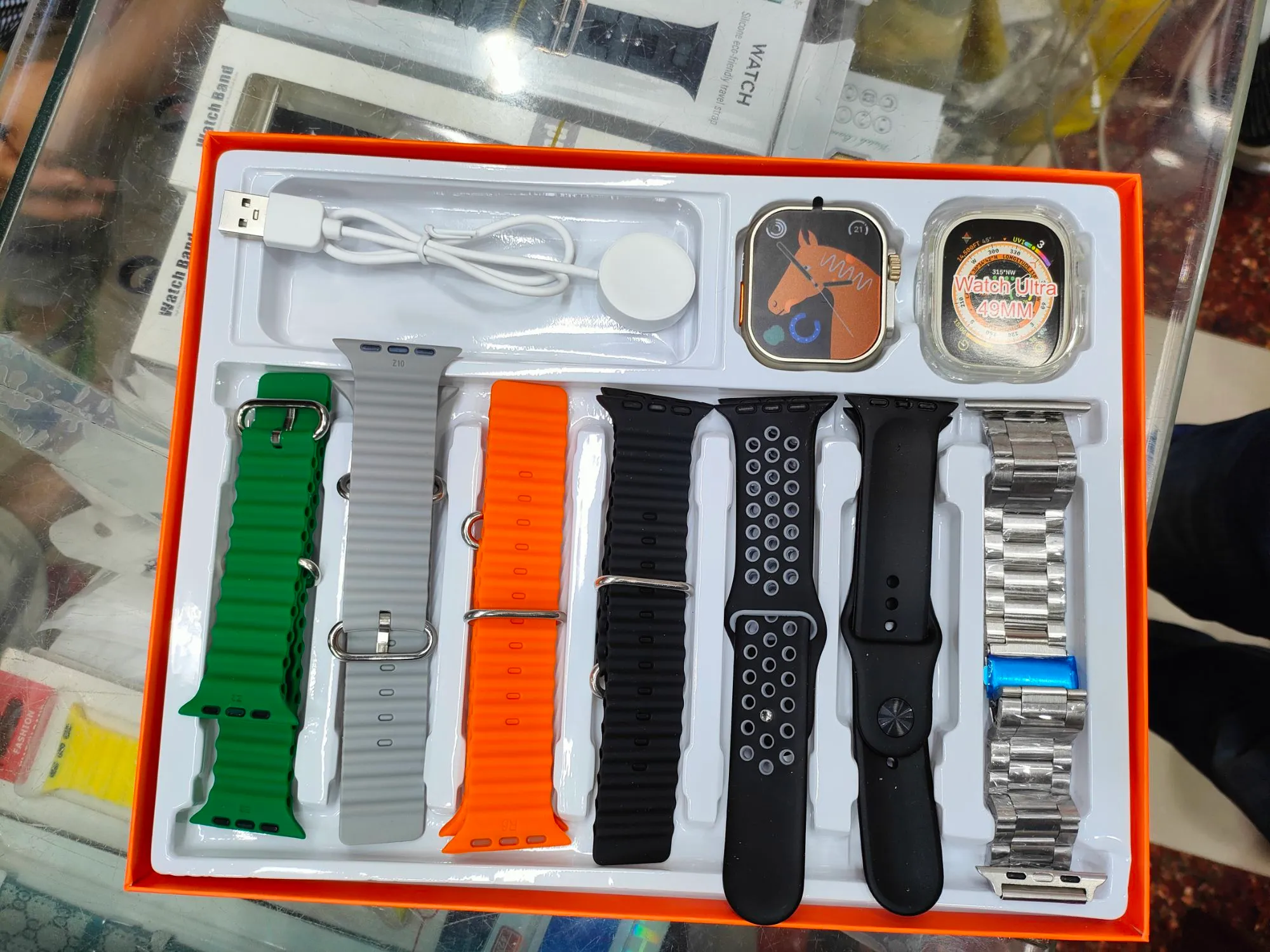 High performance Y20 ultra 7in 1 combo 49mm real screw lock strap with watch case 1