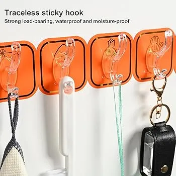 6Pcs Self Adhesive Hook Key For Multipurpose Use 3