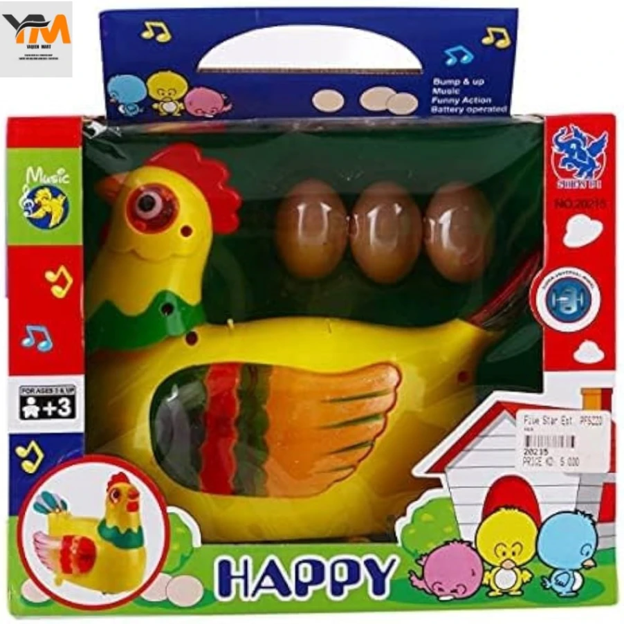 Happy Biddy Hen Lay Egg Toy – Funny Action Chicken with Eggs for Kids Play &amp; Gift 2