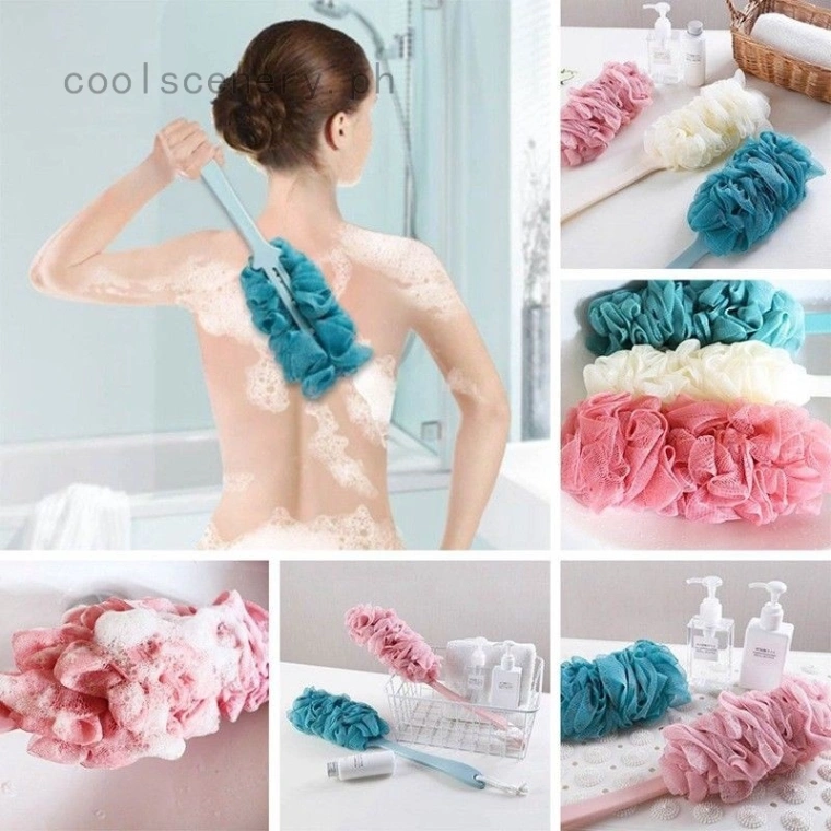 Long Handle Bath Sponge Shower Brush Back Scrubber For Shower Soft Mesh Body Back Cleaner Washer Body Bath Massage Brush 2