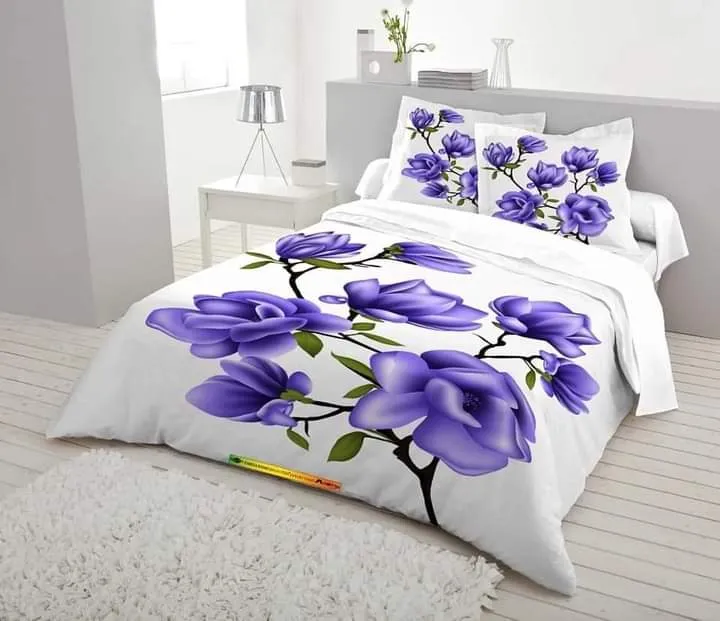 luxury panel cotton King size twill panel bed sheet size 7 5 8 5 King size with two pillow cover 2