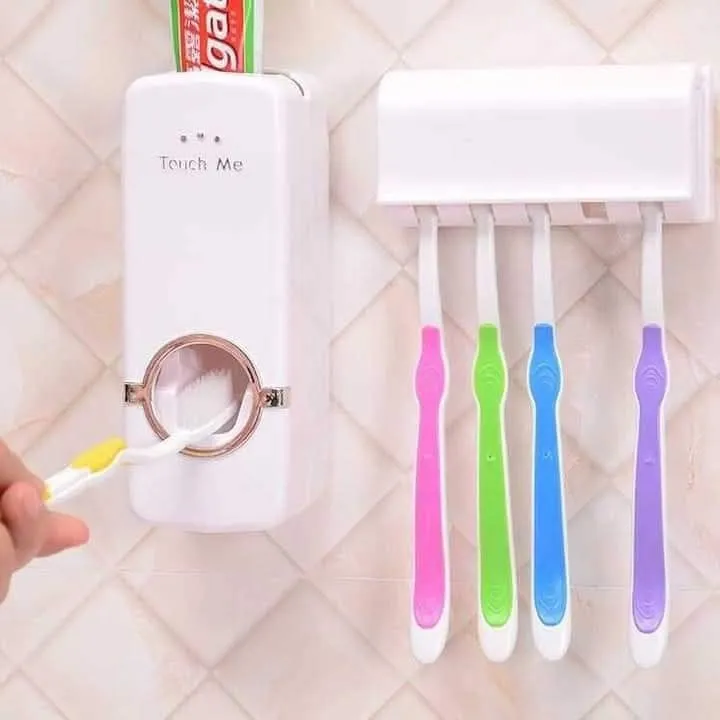 Automatic Toothpaste Dispenser With Toothbrush Holder 4