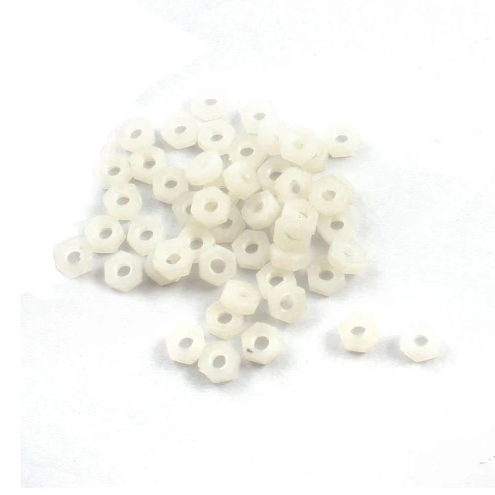 5 Pcs M2.5 Thread Nylon Hex Nut Threaded Spacer Support for PCB Board Nut Spacer for IC, Transistor 3