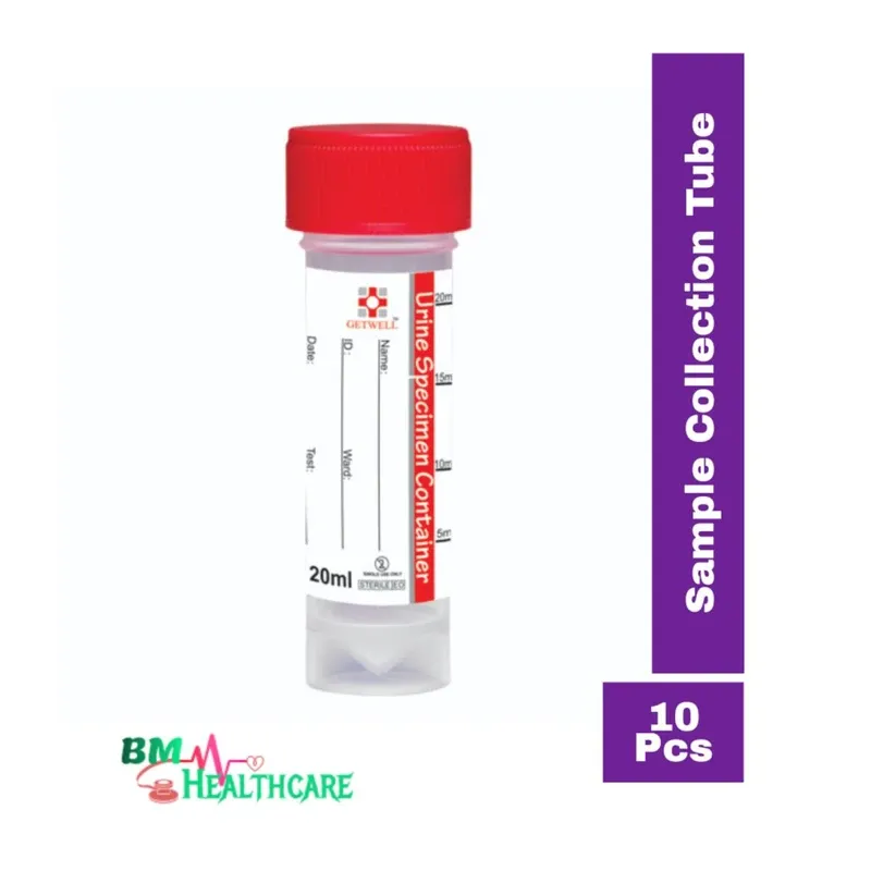 10 Pcs Getwell Urine Sample Collection Plastic Tube 20 ml Container 2