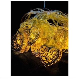 Love Fairy Lights Heart Shaped Decorative Fairy Lights 20 LED, Home Decoration light Love shape, Golden Metal Love Fairy Light 3