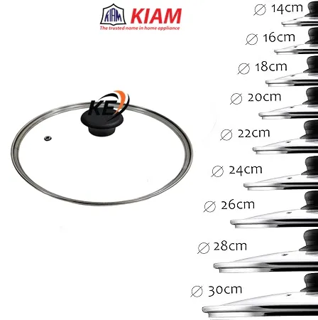 Glass Lid For Frypan Glass Lid For Rice Cooker Glass Lid for Korai Glass Lid size 16cm 20cm 22cm 24cm 26cm 28cm 30cm 3