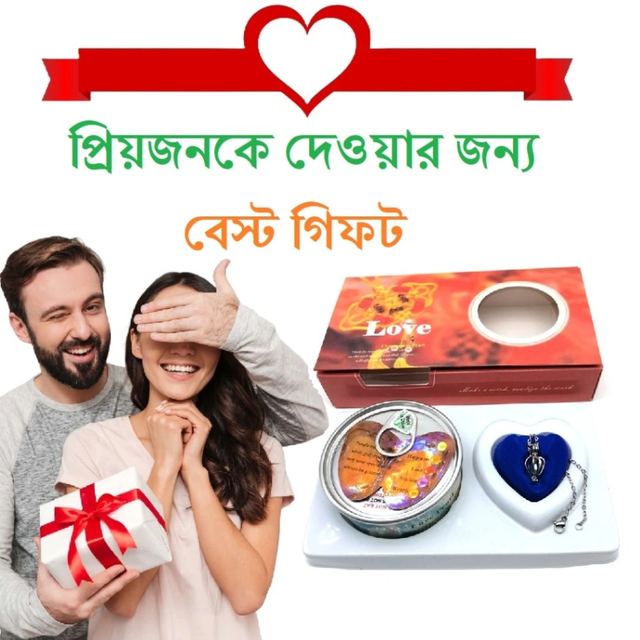 Love Wish Pearl Pendant Necklace Gift Box 2