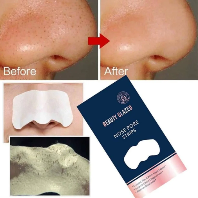 Beauty Glazed Nose Pore Strips blackhead remover-5pcs 6