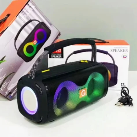 ET-312 Wireless Portable Deep Bass Speaker with FM Radio LED Colorful Light DJ Party Bluetooth Loud Speakers Hand-held 2