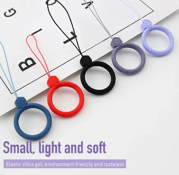 Silicone Circle Finger Ring Buckle Mobile Phone Ring Holder Simple Short Case Lanyard Phone Ring Finger Grip 5