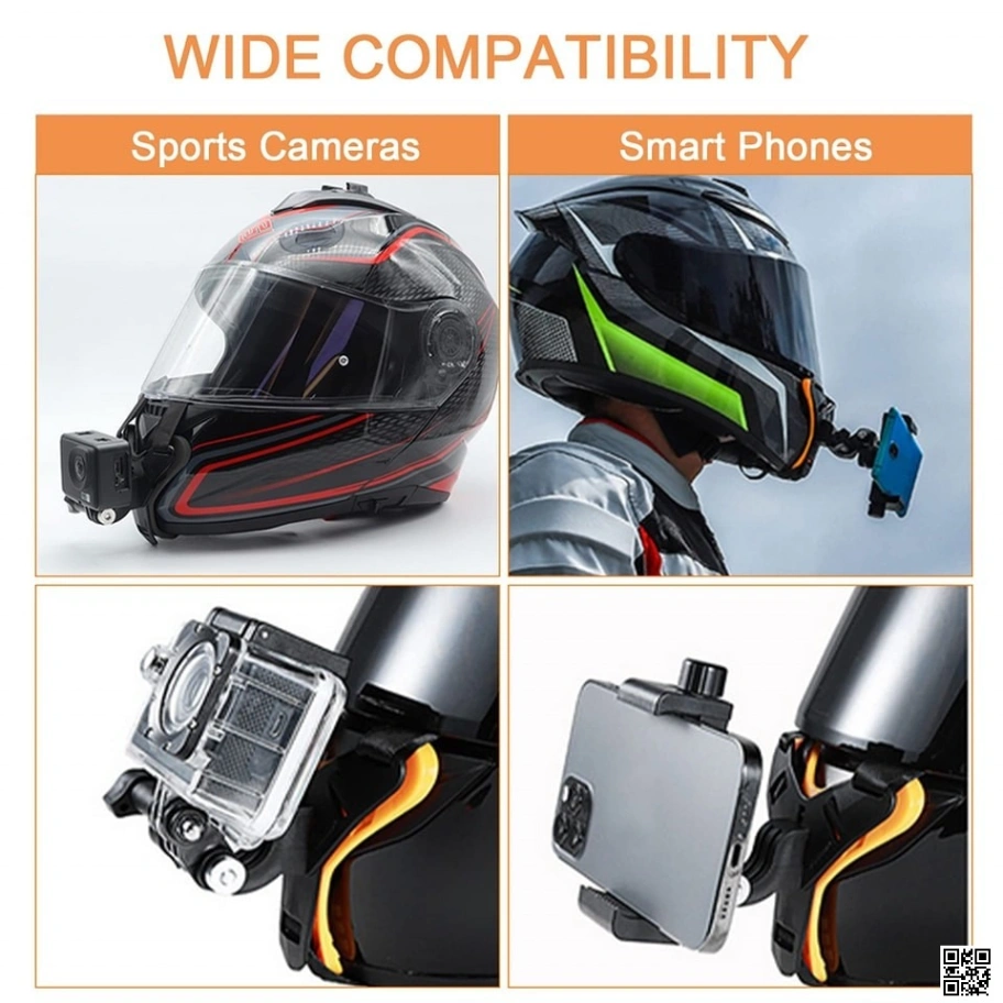 Motorcycle Helmet Chin Mount Holder Bracket for Mobile &amp; GoPro 7