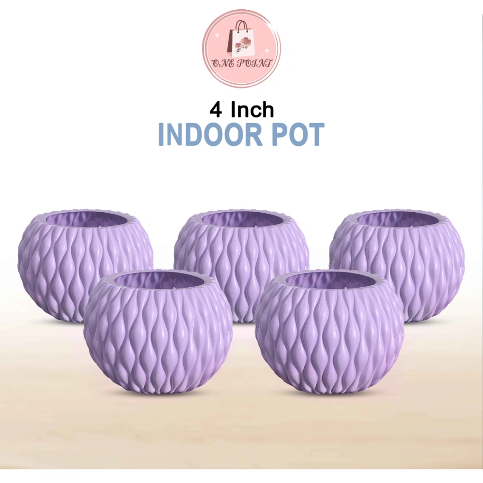 4 Inch Decorative Flower Pot - 5 Pcs 5