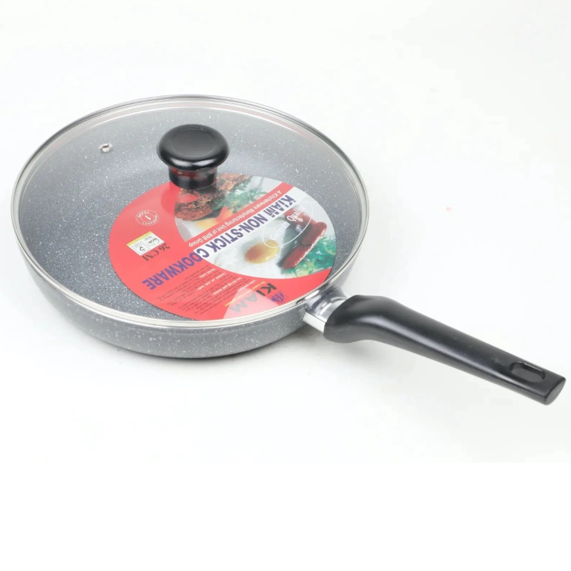 24Cm Kiam Non Stick Fry Pan With Glass Lid 2