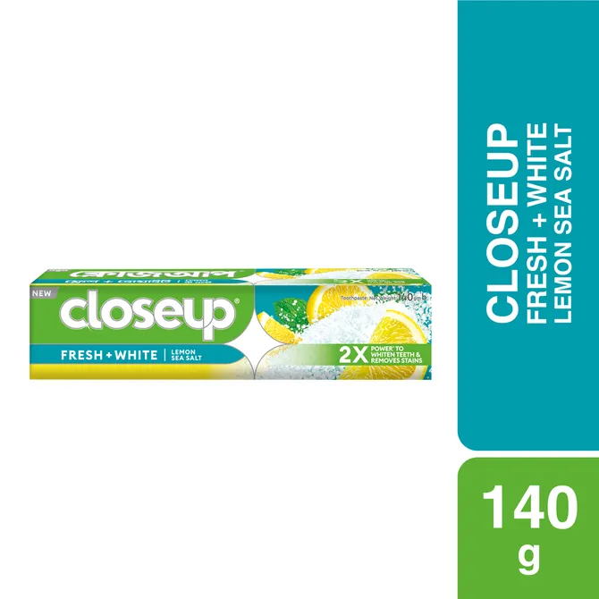 Closeup Toothpaste Lemon Sea Salt 140g 2