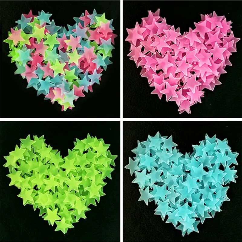 20pcs/bag 3cm Glow In The Dark Luminous Star Stickers Halloween Decorations for Home Toy PVC Stickers for Kids Roo - Sustainable Option 6